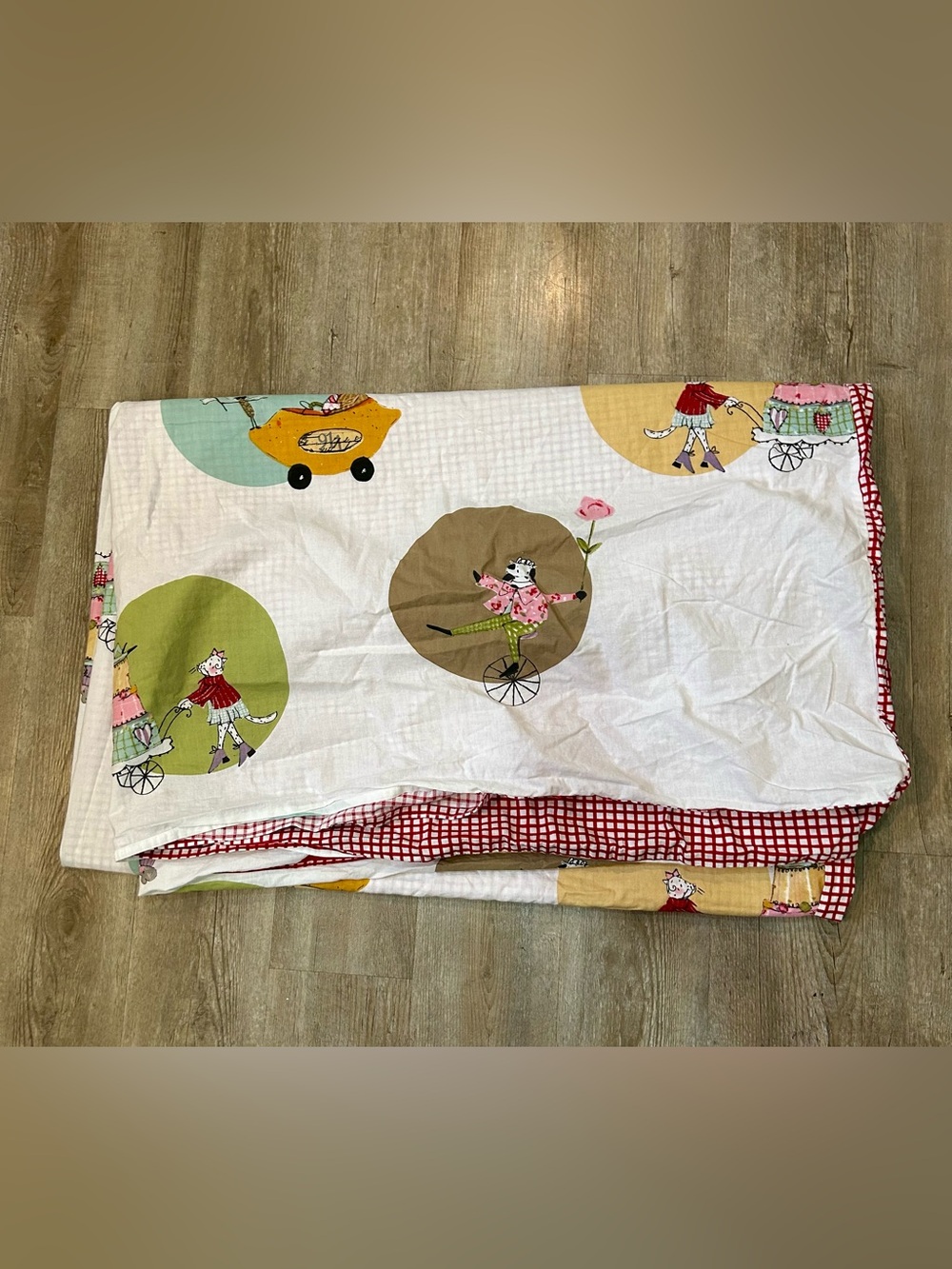 IKEA Children’s Twin Duvet Cover Animals Driving Riding Adorable VTG Rare